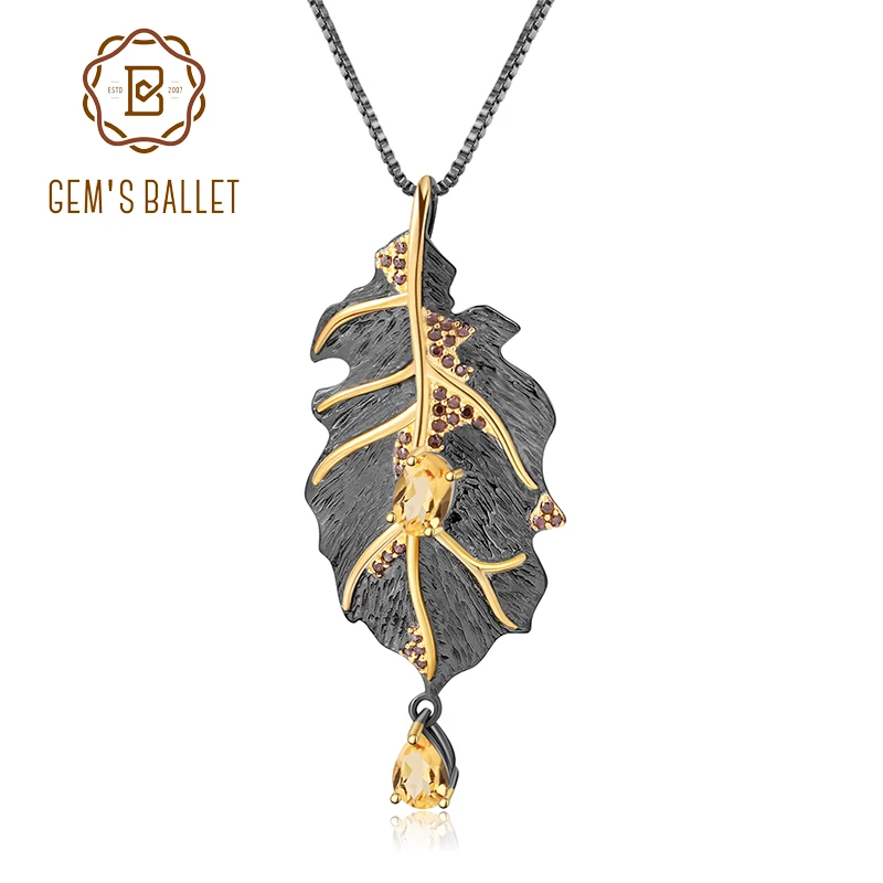 Женский балет GEM'S BALLET Georgia O'keeffe 1.19Ct натуральный цитрин серебро 925 пробы ручная