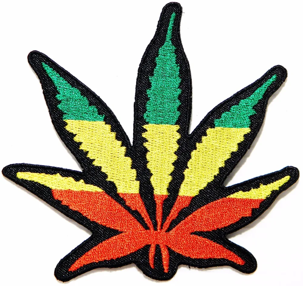 Новое поступление радужная нашивка лист es куртка футболка Кленовая сшитый