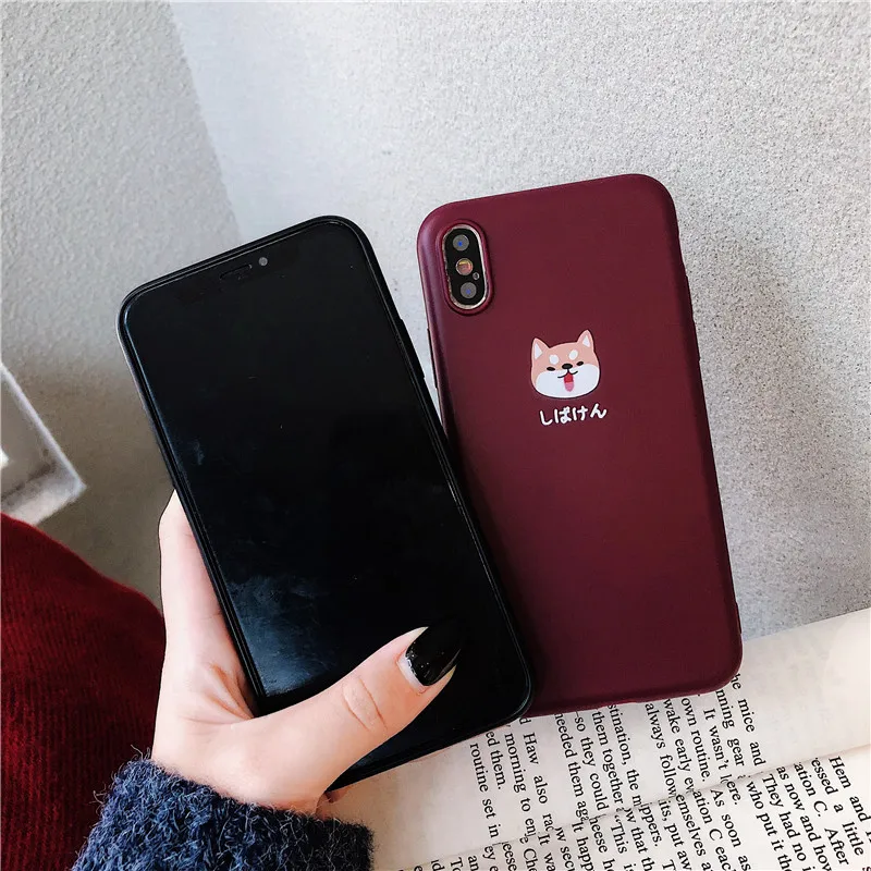 Cute Funny Dogs Candy Phone Case for iPhone X XR XS Max Fashion Couple Soft TPU Silicone Cover 8 7 6 6s Plus Capinhas |