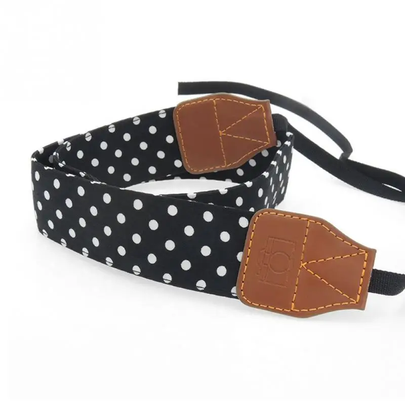 Универсальный Ретро горошек синий плечевой ремень Камера шеи фото ремешок для DSLR