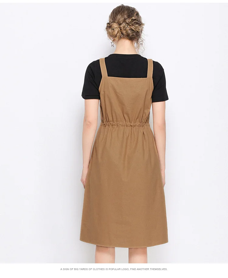 Summer Women clothes set black t shirt+strap dress waist drawstring female Elegant two pc Dress casual vestido Plus size 5XL | Женская