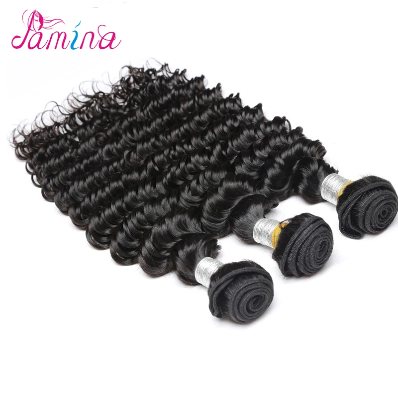 Filipino Virgin Hair With Closure Deep Wave 13x4 Ear to Lace Frontal Bundles Curly Fromtal Human |