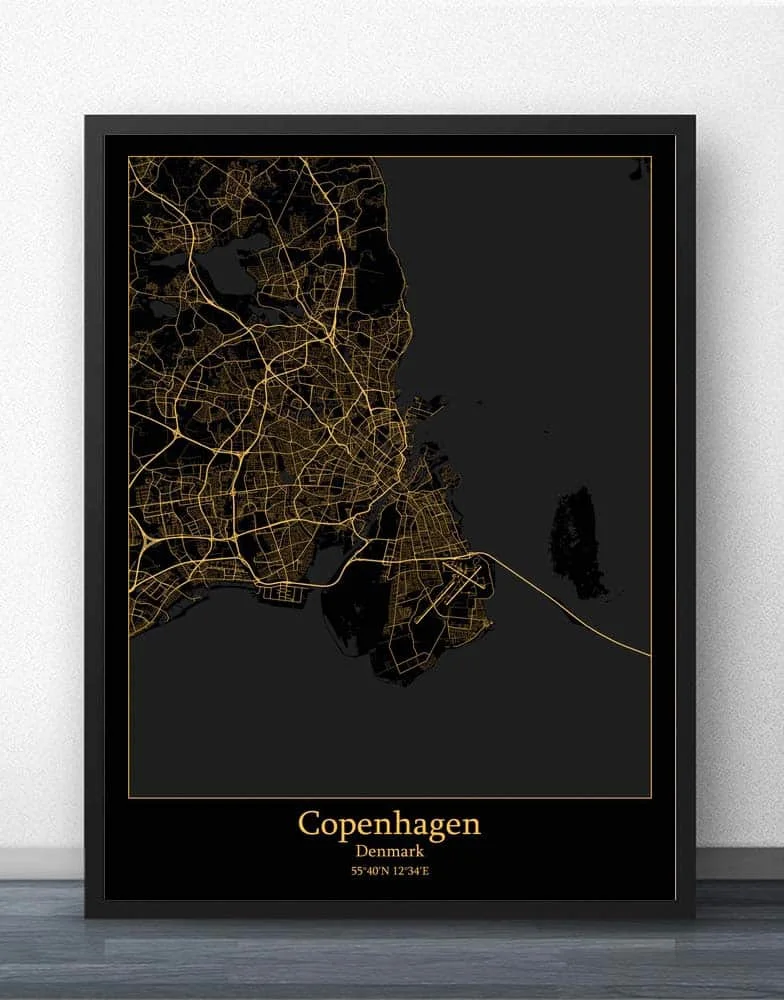 

Copenhagen Denmark Map Poster
