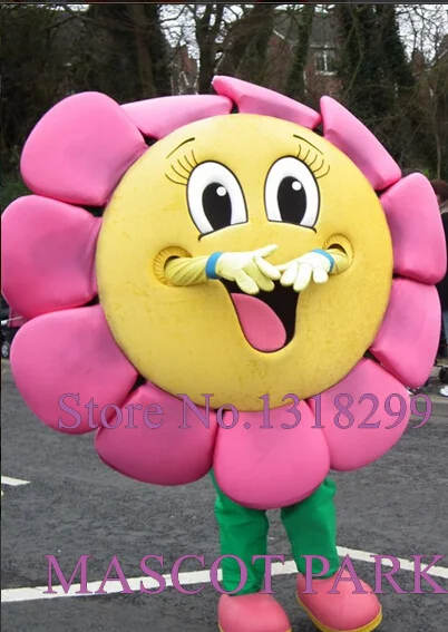 

mascot Cute Little Pink Flower Mascot Costume Adult Cartoon Flower Theme Performance Props Carnival Advertising Fancy Dress