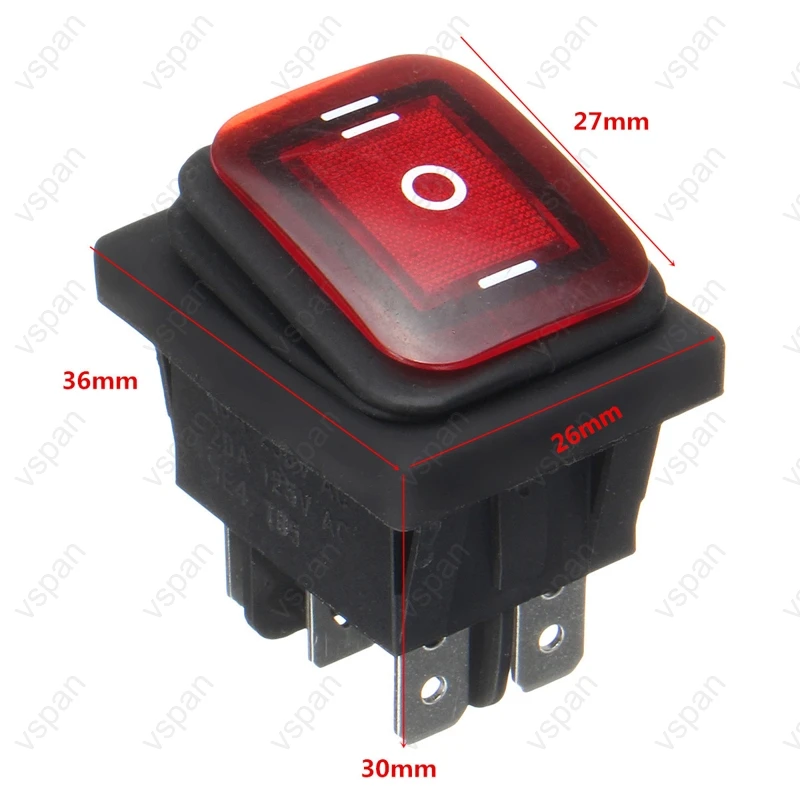 4pcs Waterproof Car Boat On Off 6 Pin 12V LED Light Rocker Switch Universal for DC Power Automobiles interruptor 12v | Автомобили и