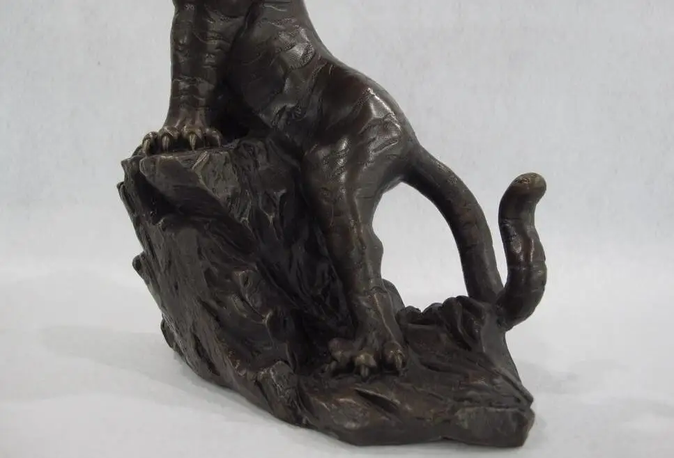 8 Chinese Bronze Copper FengShui Lucky Up The Mountains Year Zodiac Tiger Statue | Дом и сад