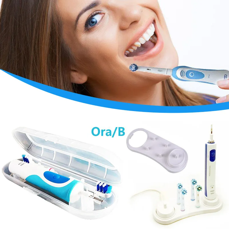 Держатель для зубной щетки Oral B белые домашние изделия ванной комнаты | Красота и