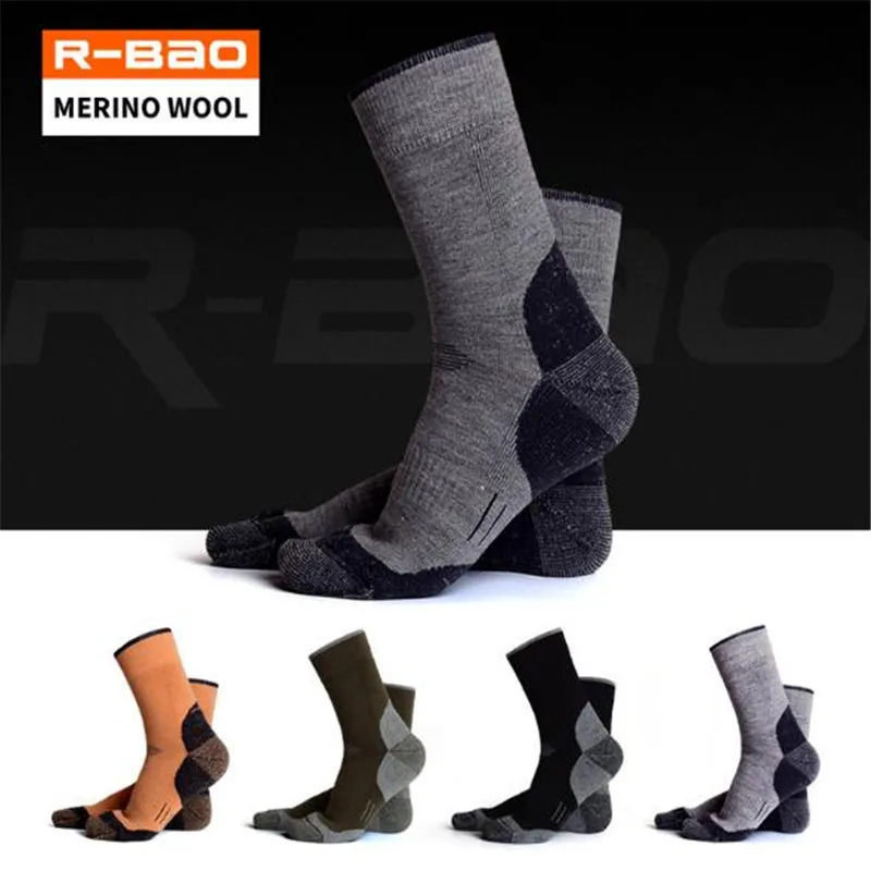 

Sports Socks (2 pairs/lot) R-BAO RB3325 Warm 50% Merino Wool Men Women Skiing Socks Outdoor Climbing Hiking Socks