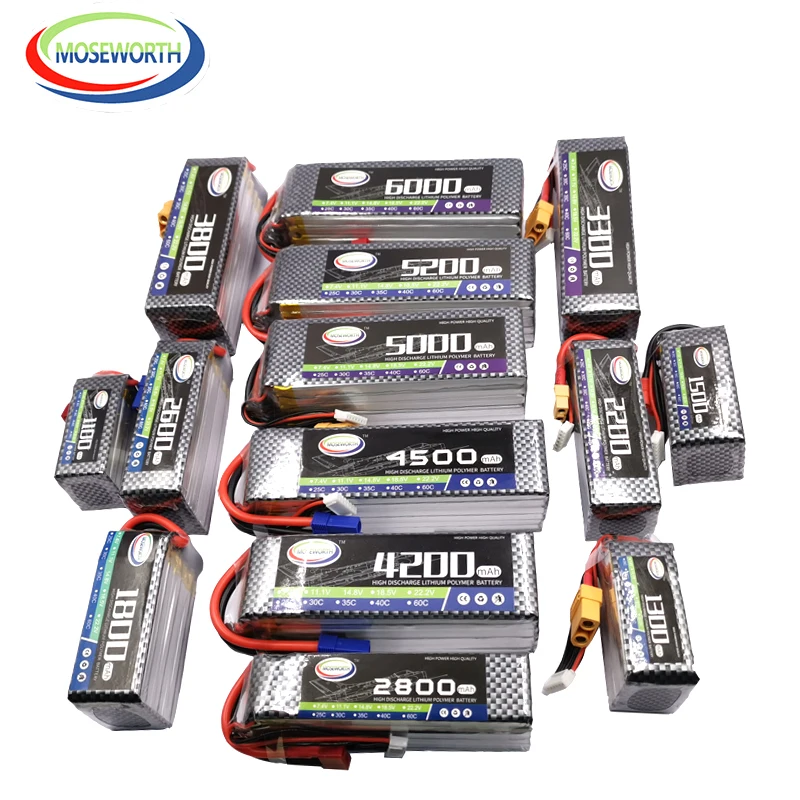 22 2 V RC LiPo батарея 6S 1300 1500 2200 3500 4200 5200 6000 12000mAh 25C 35C 60C для самолета автомобиля