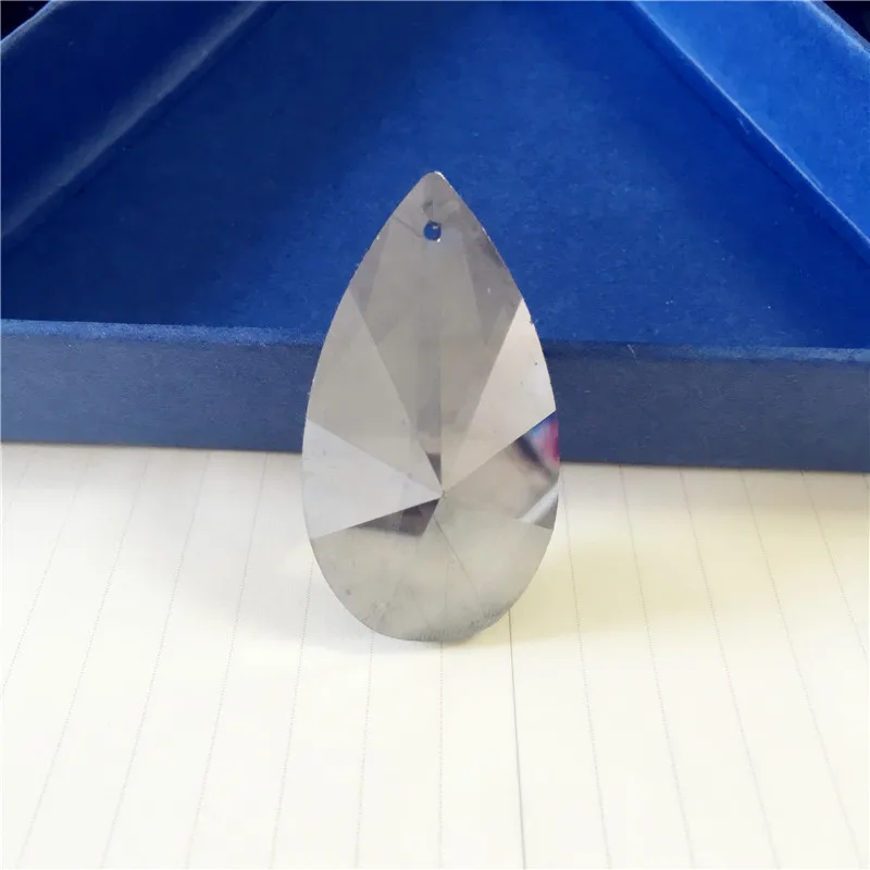 

New Arrival ! Pear Smoke Grey 192pieces 50mm Crystal Chandelier Prism Pendants Glass Hanging Drops For Lighting Suncatchers