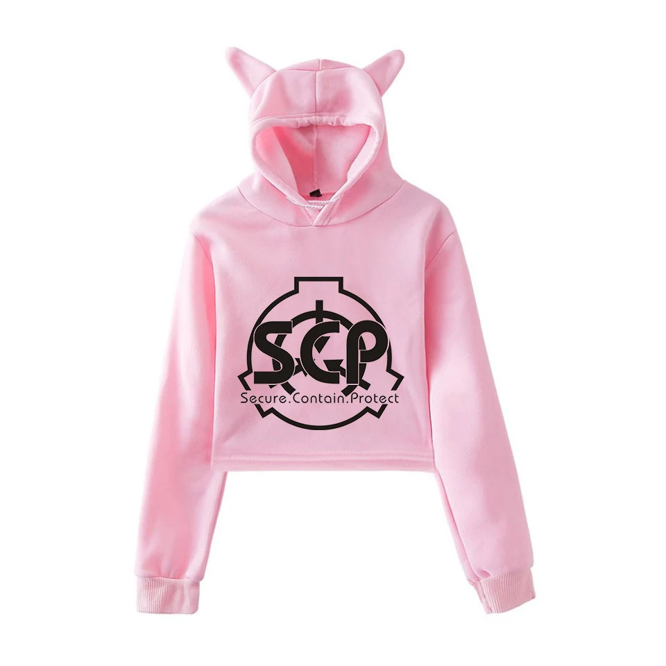 УКОРОЧЕННЫЙ ТОП Frdun Scp Foundation 2019 для женщин модное худи с принтом кота пикантное