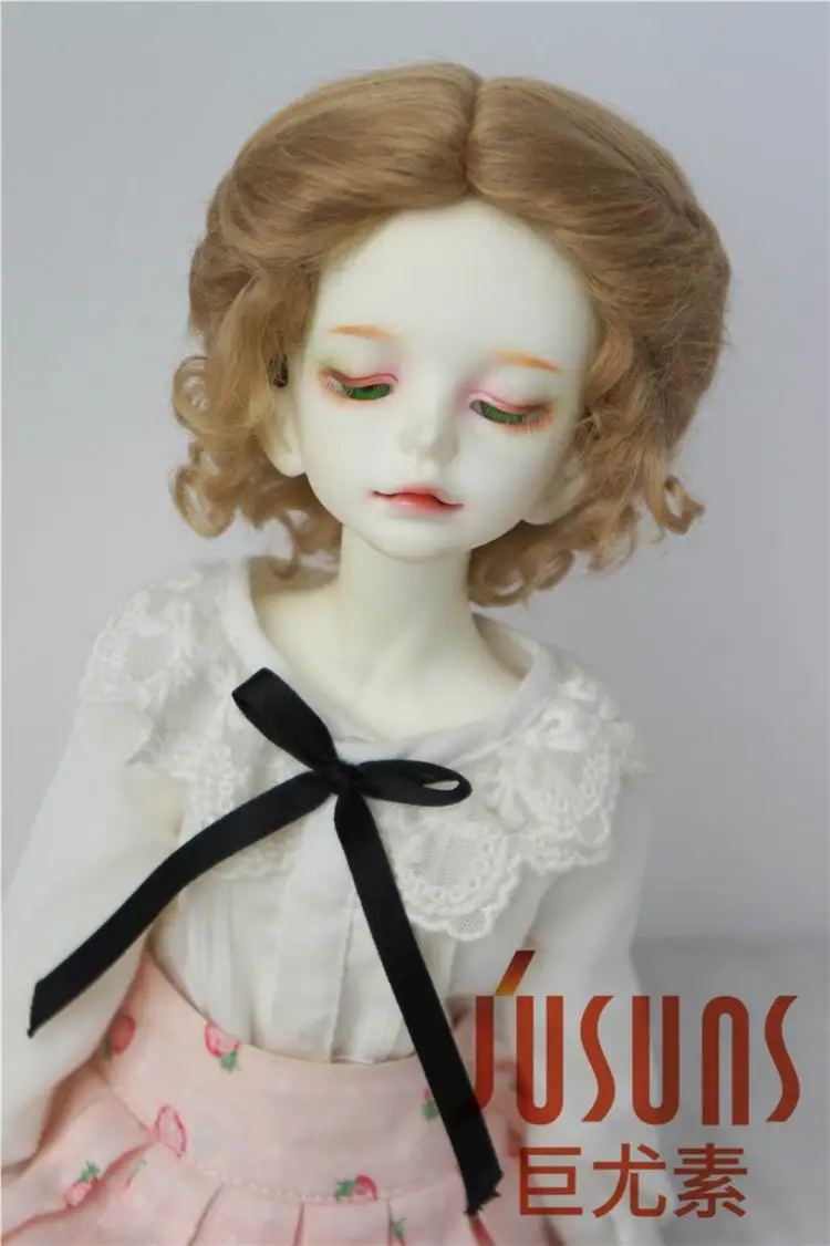Ash Blond M4 JD089 MSD классический скрученный кукольный парик 1/4 мохер парики для коллекции фарфоровая кукла 7-8 дюймов BJD волосы - Цвет: Ash Blond M4