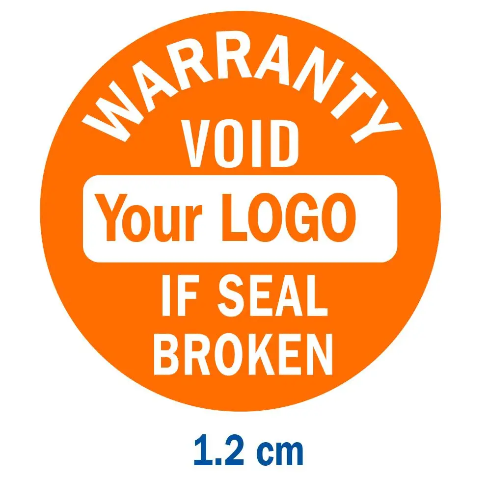 20000pcs/lot 1.2cm diameter, custom order warranty void sticker seals for tamper evident, Item No. CU105