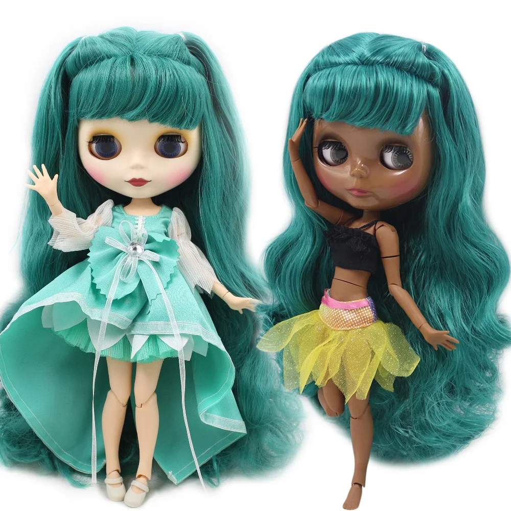 Кукла Blyth ICY DBS для шарнирного тела серии № 1/6 bl1206 с пыльной зеленой шерстью BJD|nude