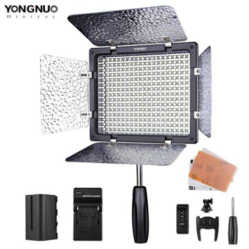 Черный YONGNUO YN300III 3200 K-5500 K светодиодный светильник для фотографии светильник для камеры ing YN300 III панельный светильник с NP-F750 зарядным устройством переменного тока - Цвет: Черный