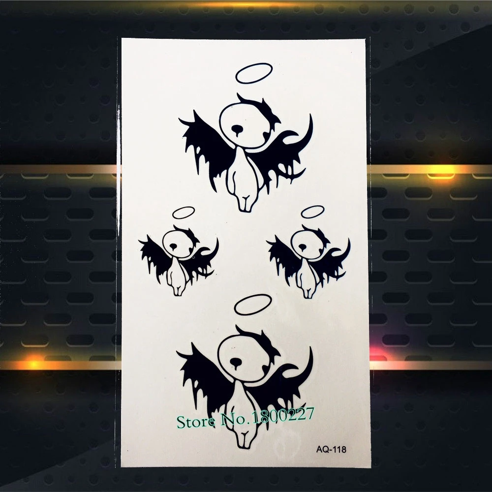 Черные чернила Временные татуировки стикер Индийский Бог слон Таиланд