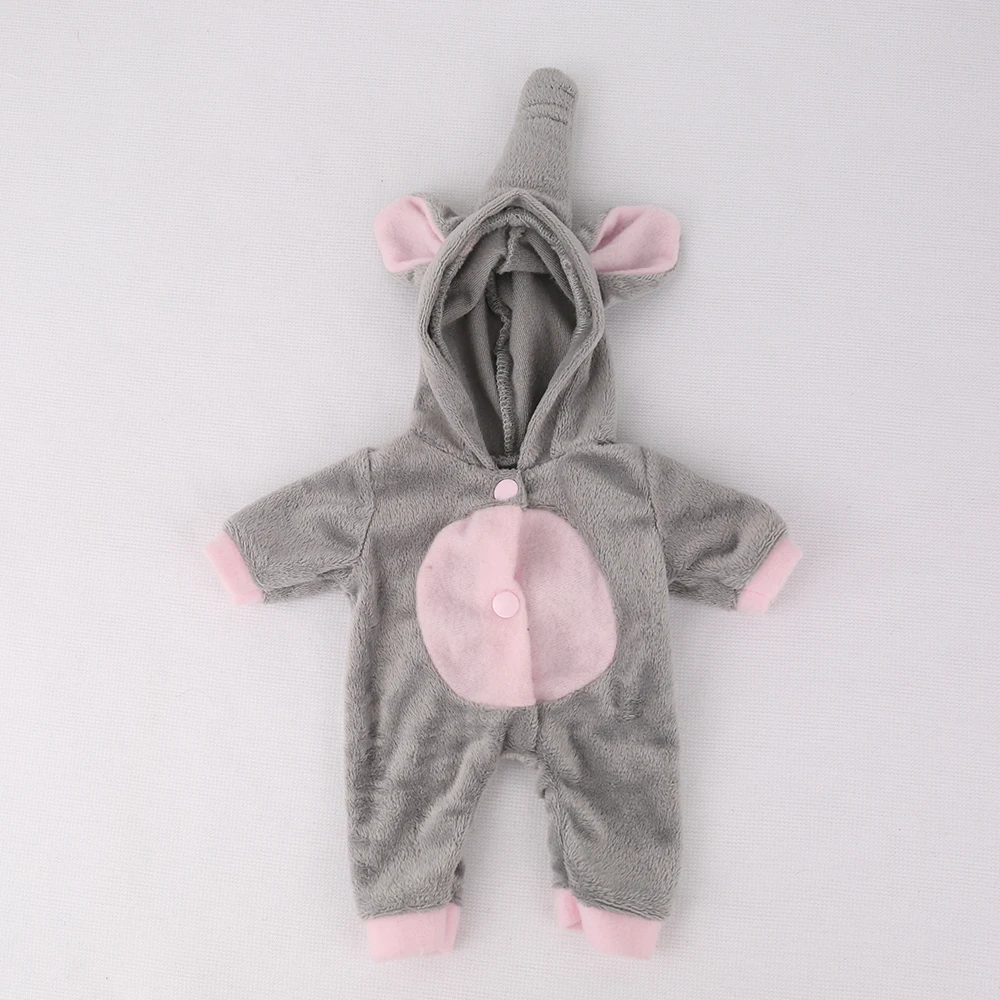 Комбинезон KAYDORA Reborn Baby Doll одежда с изображением серого слона животных для