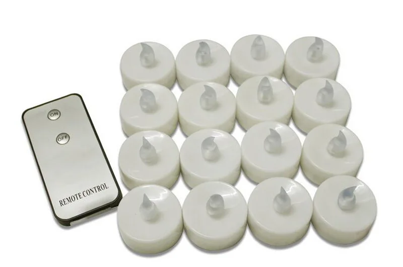 (24 шт. свечи + 1 пульт дистанционного управления) Желтая Мерцающая Светодиодная