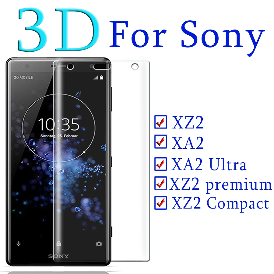 Защитное стекло для sony xperia xz2 для sony xa2 ultra xz2 premium xz2 compact xa2 xz 2 ax zx2 защитная 3d крышка 9h