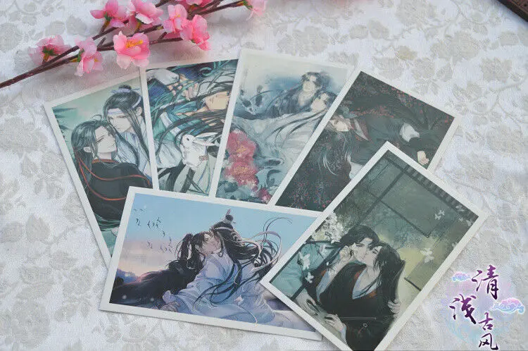 Грандмастер демонического культивирования Lan Wangji Wei Wuxian BL открытка фото B Косплей Подарки