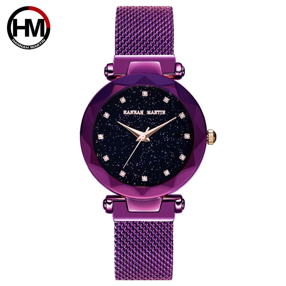 

2020 Women Watches Luxury Starry Sky Magnetic Stainless Steel WristWatches For Women Shiny Prism Rose Gold Ladies Watch horloges