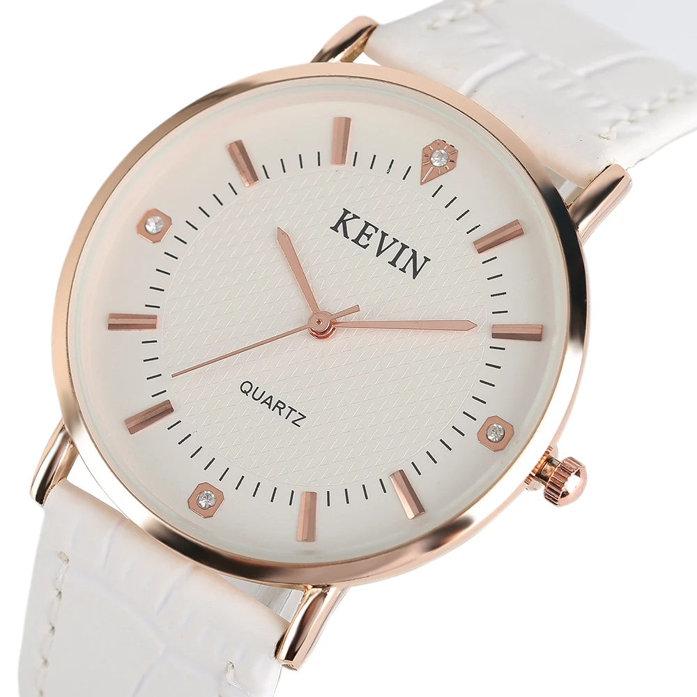 Женские часы KEVIN простые кварцевые наручные с кристаллами женские спортивные из