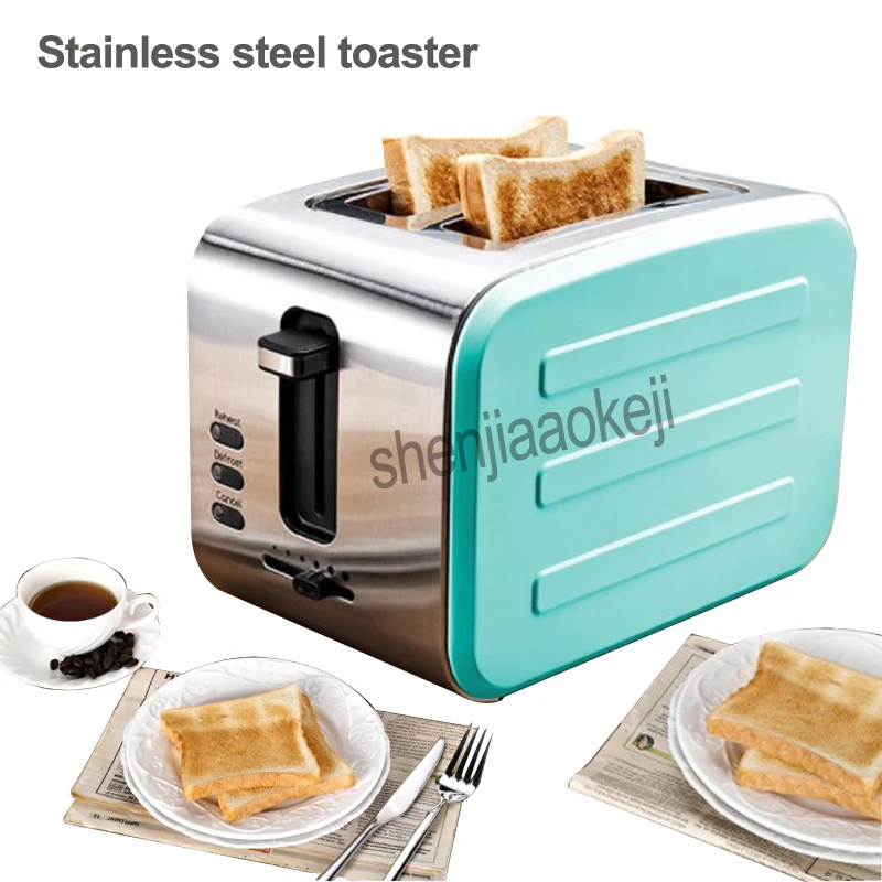 1pc Stainless steel toaster Two pieces of bread household breakfast machine six gear baking 220v 800w | Бытовая техника