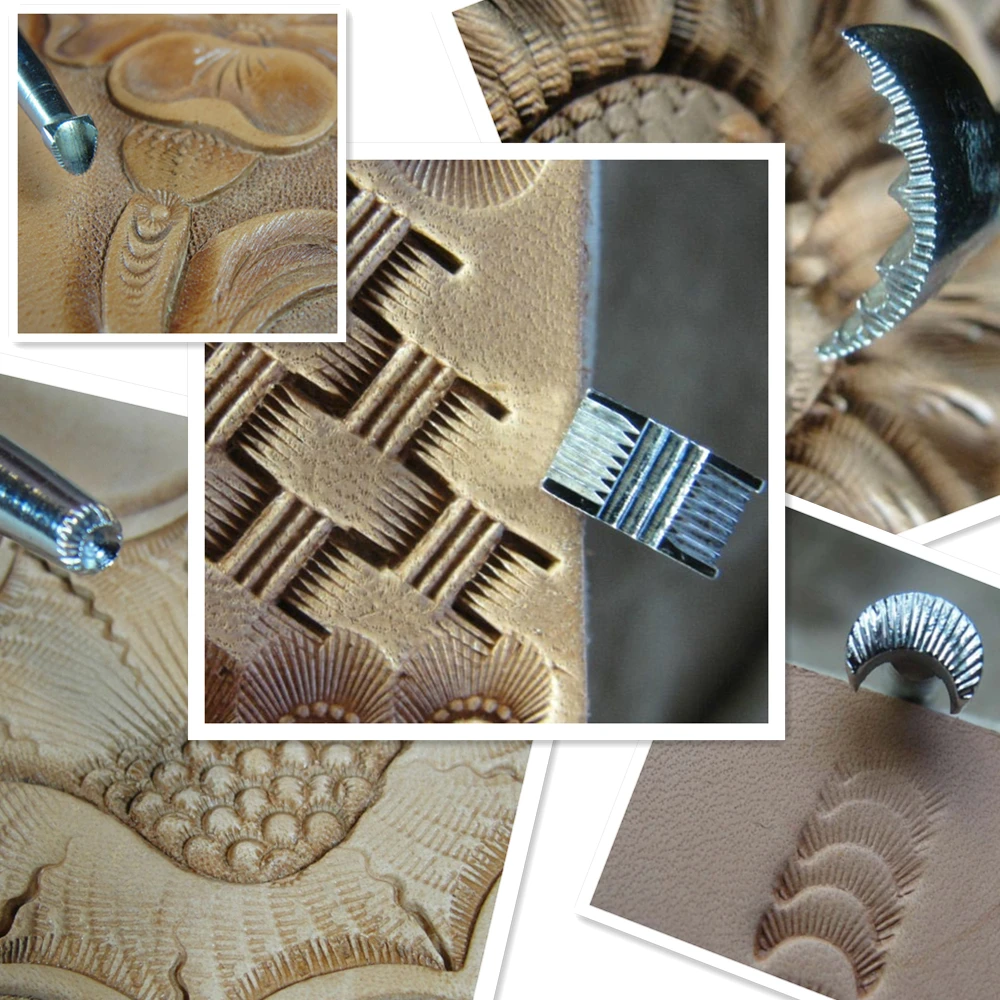 16 шт. в упаковке кожаные штампы для поделок винтажные ремесленные узоры корзины