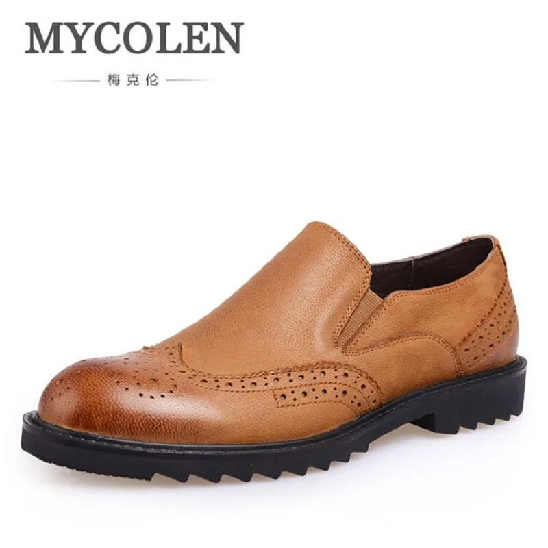 MYCOLEN/2017 новые мужские туфли Роскошные брендовые мокасины кожаные повседневные