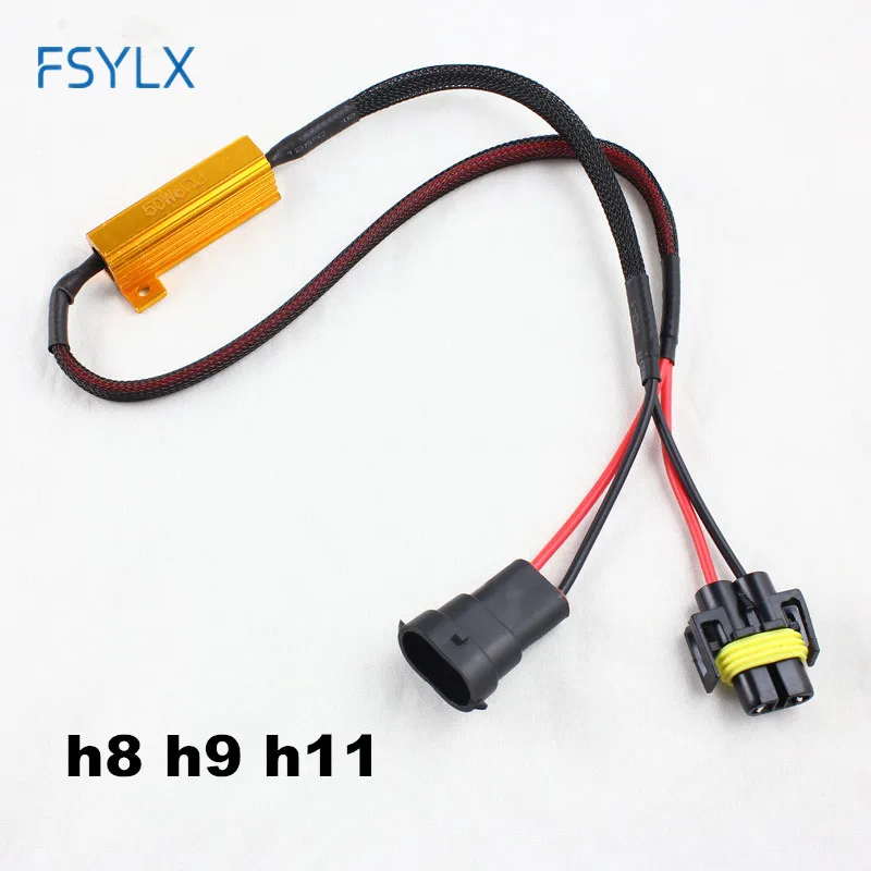 2 шт. Ксеноновые Светодиодные резисторы H7 H8 H9 H11 9005 HB3 9006 HB4 50 Вт 6 Ом|adapter hid|adapter ledadapter