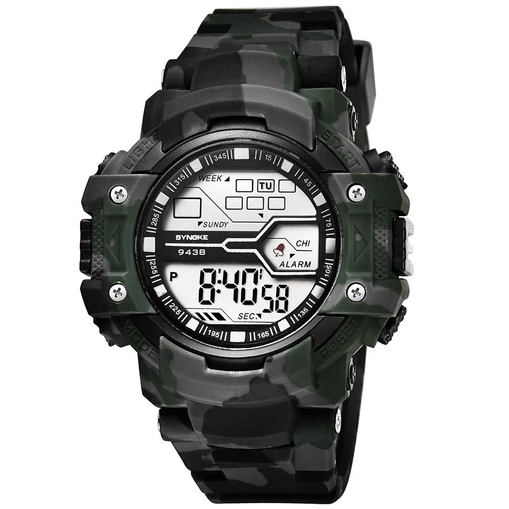 Aimecor электронные светодиодные часы мужские многофункциональные военные