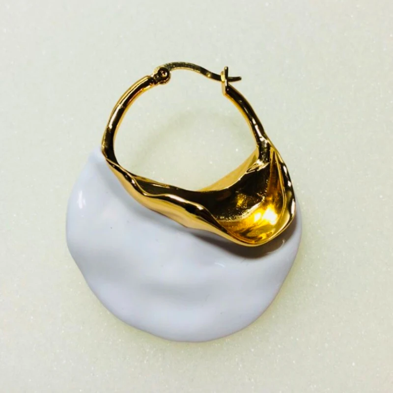 Exaggrate Большие эмалированные серьги-кольца для женщин красные золотые белые синие