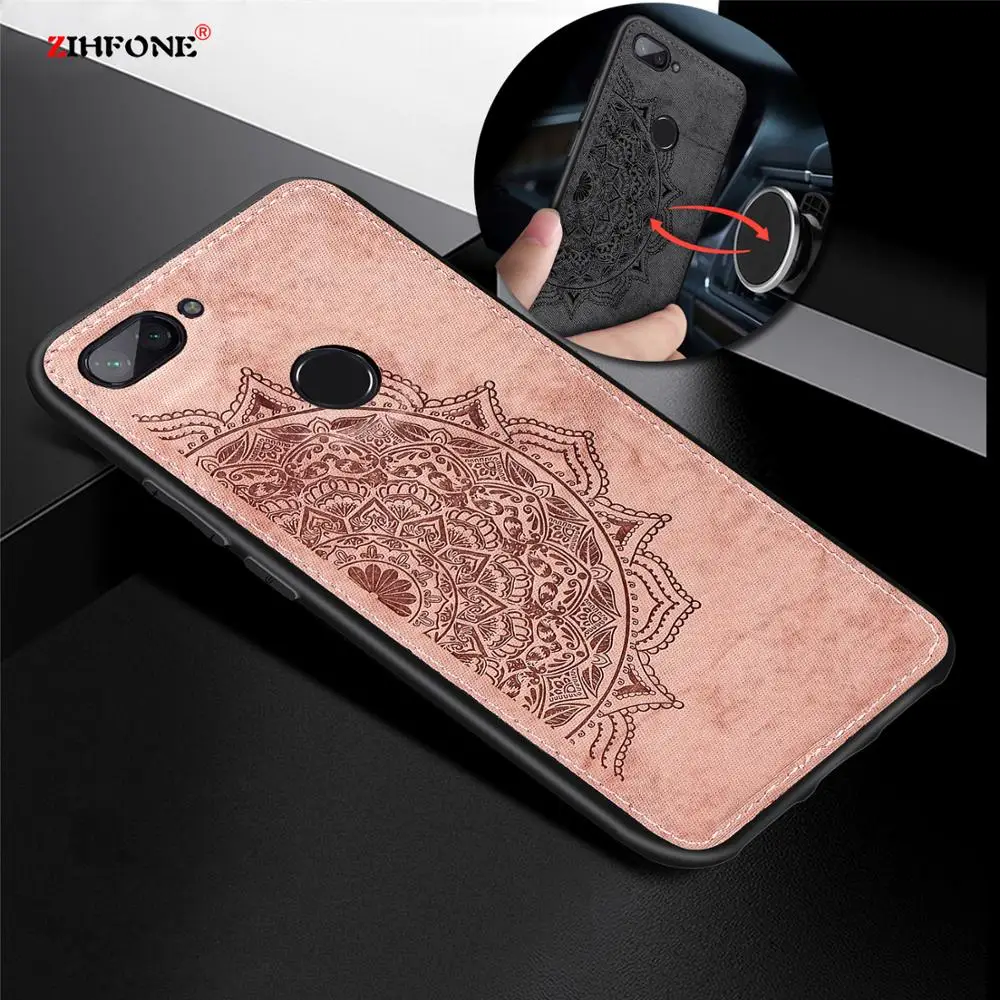 Luxury Cloth Texture Shockproof Case for Xiaomi Redmi 6 Cover Coque On 6A Go Magnetic Car Holder Protective Cases |