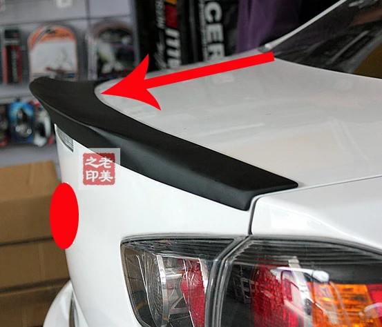 

For Mitsubishi Lancer 2008 2009 2010 2011 2012 Black Primer OEM Factory Style ABS Spoiler Car Accessories Stickers