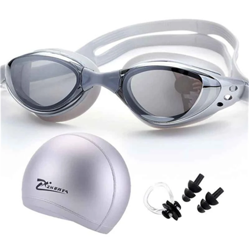 

Swimming Glasses Myopia Adults Pool Waterproof Cap Earplug prescription natacion Diving Goggles Diopter Swim Eyewear