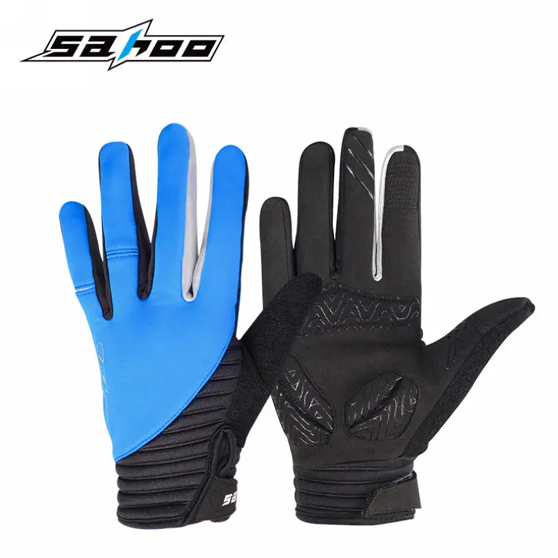 Мужские спортивные велосипедные перчатки SAHOO длинные для сенсорного экрана 2