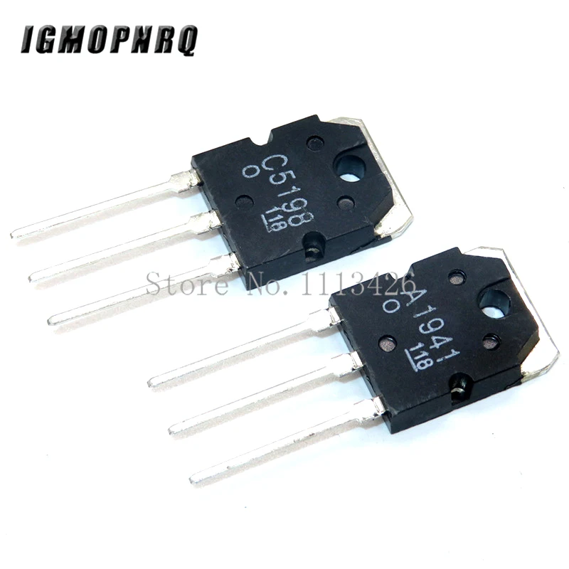 Оригинальный транзистор 10 шт. 5 пар 2SC5198 2SA1941 TO3P (5 A1941 + C5198) TO 3P|amplifier tube|lot lotlot 10pcs |