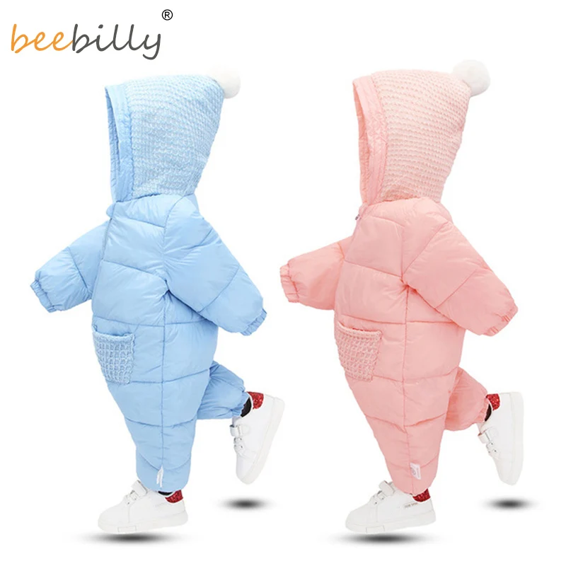 Толстые теплые детские комбинезоны зимняя одежда флисовый комбинезон для