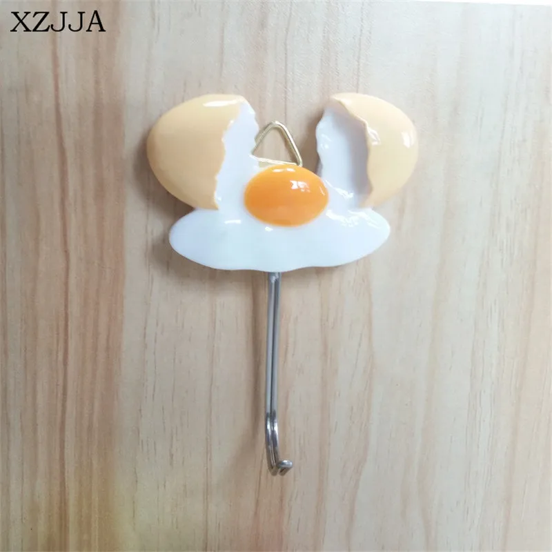 XZJJA 1 шт. милый крючок из смолы в форме яйца крепкий клей настенный для одежды