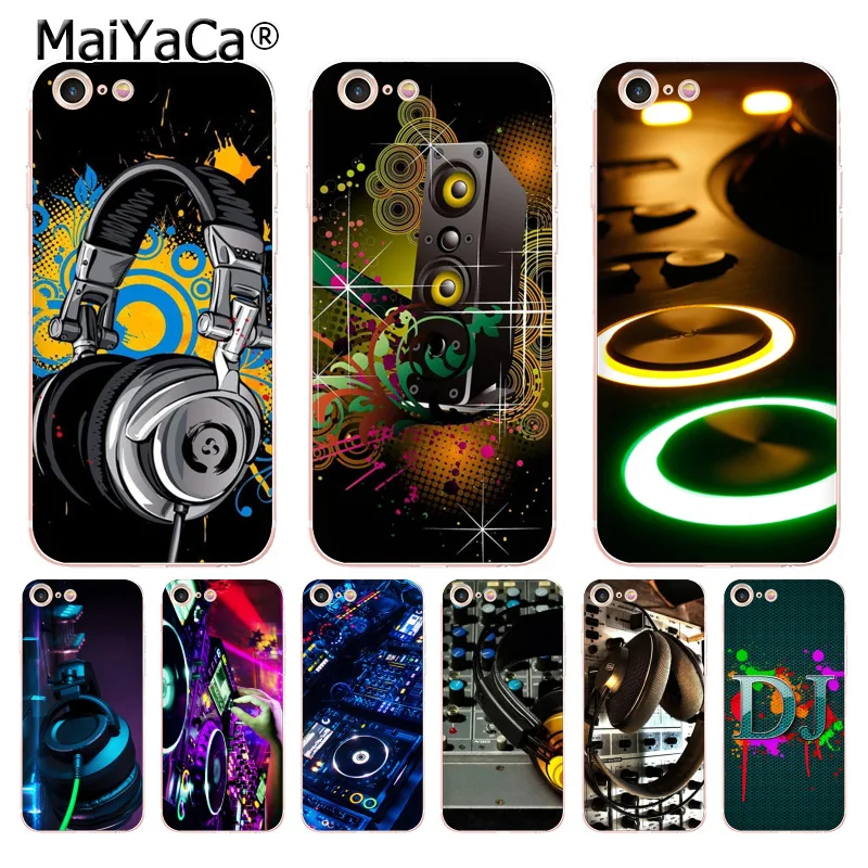 MaiYaCa dj музыка Красочный прозрачный мягкий tpu телефон аксессуары чехол для iPhone 8 7 6
