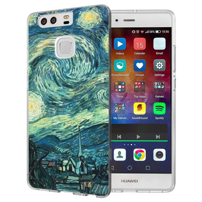 For Huawei P9lite/P8 Lite 2016 2017 Y5 II 2 Y5ii / Y6 Compact Honor 5A LYO-L21 Soft TPU Silicone Pattern Clear Case B046 |