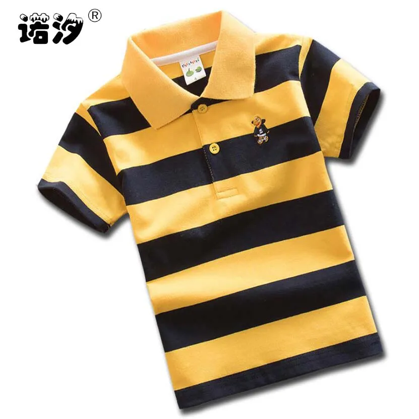 

Summer clothes for boys shirt kids cotton soft stripe shirt teenage jacket children fashionable Tees baby boys clothing shirt