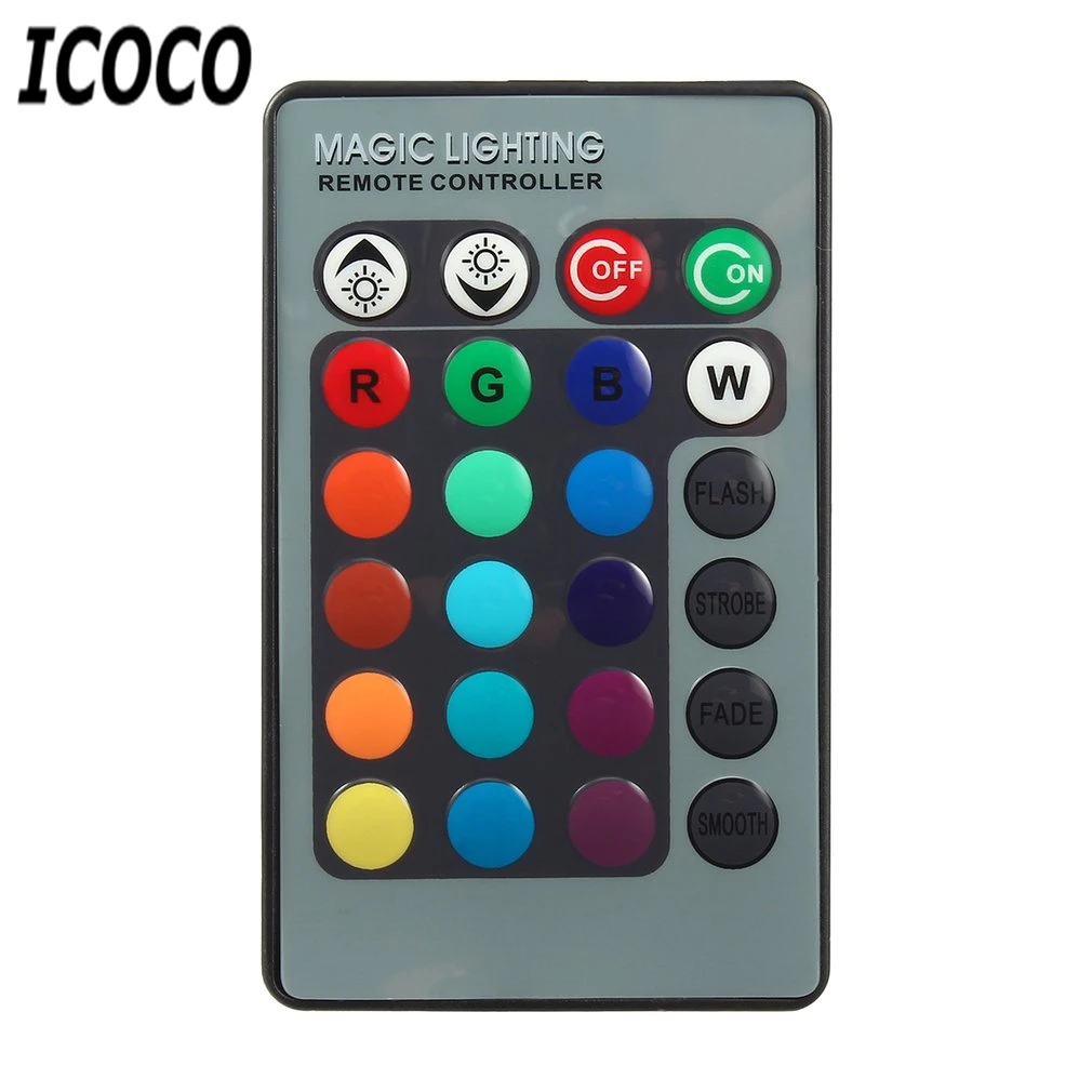 Светодиодная лампа ICOCO E27 5 Вт многоцветная сменная RGB с дистанционным управлением