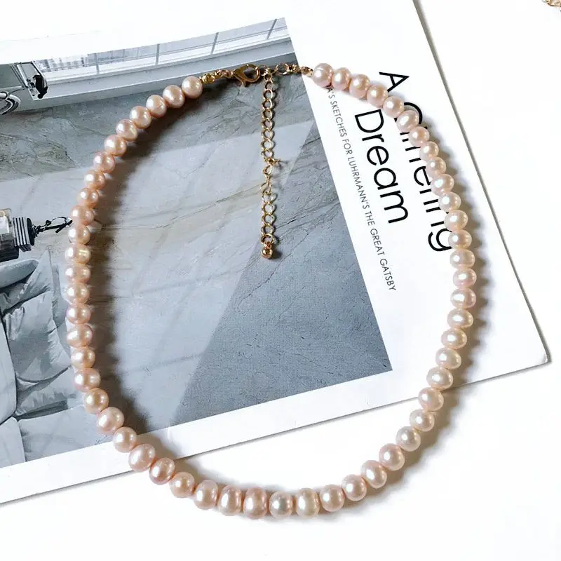 

New Elegant Fresh Water Pearl Sweet Choker More Colors Necklace Wedding Jewelry