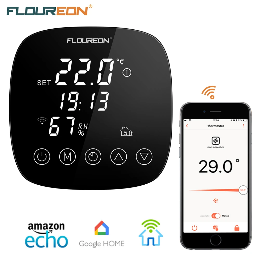 Floureon Wi Fi термостат программируемый Приложение Поддержка домашнего нагрева