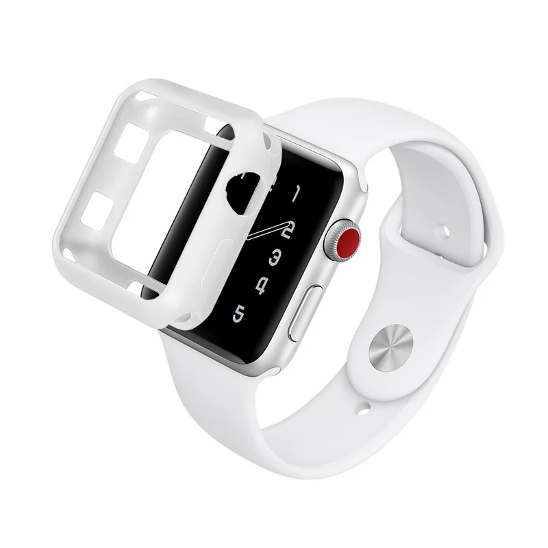 Силиконовый чехол для Apple Watch 38/40/42/44 мм полное защитное покрытие Iwatch Series 4 3 2 1 часов