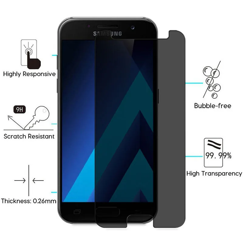 Protective Glass For Samsung A5 2017 2016 A3 A7 A 3 5 7 Tempered Glas Privacy Screen Protector On Galaxy 3a 5a 7a A52017 Film 9h | Мобильные