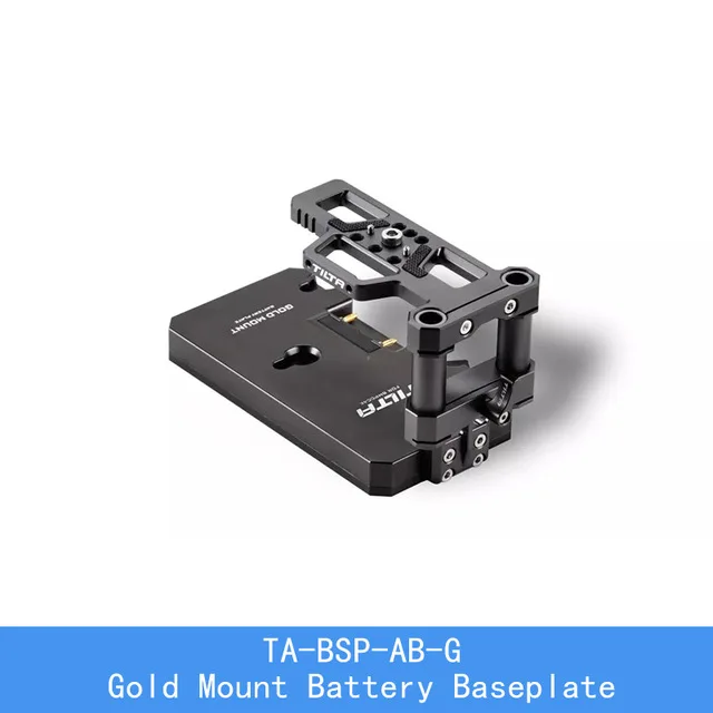 TA-BSP-AB-G TILTA BMPCC 4K Camera Cage kit accessories V mount battery Baseplate Gold mount plate and F970 battery plate - Цвет: TA-BSP-AB-G