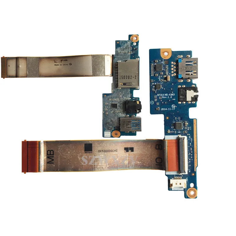 Для Lenovo Yoga3 14 3 1470 плата для чтения аудио USB SD карт BTUU1 NS A383 REV: 1 0 A381 DA30000ES30 полностью