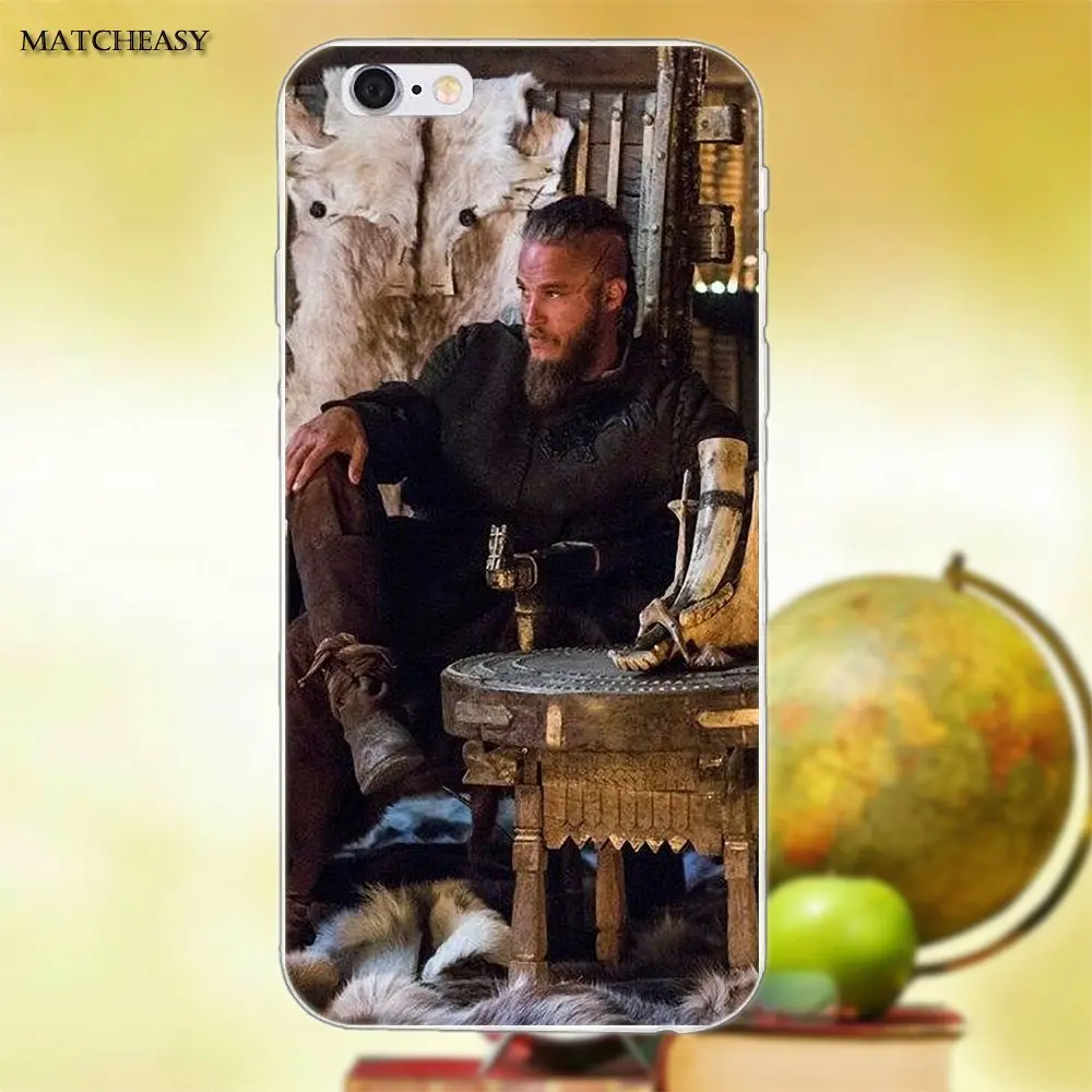 Для Apple iPhone X XS Max XR 4 4S 5 5C SE 6 6S 7 8 Plus TPU чехол для телефона Ragnar Lothbrok Vikings